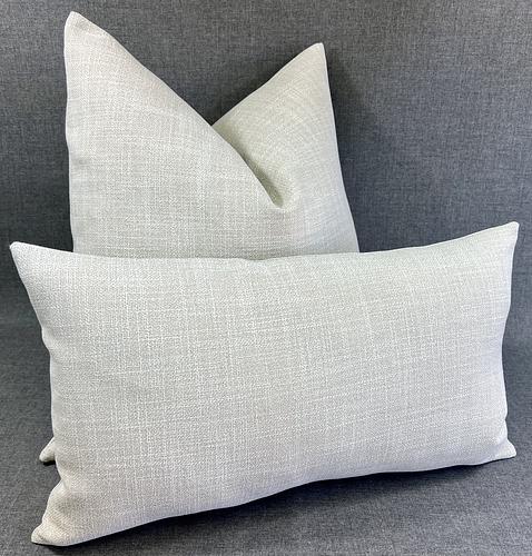 Luxury Pillow -  24" x 24" -  Beach Stone; Cream, grey and stone colored textured fabric