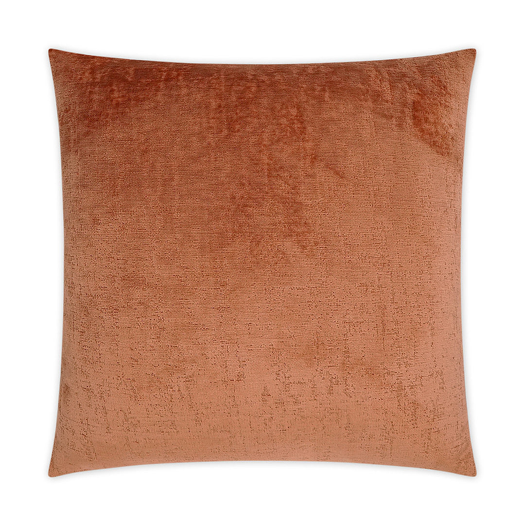 Luxury Pillow -  24" x 24" -  Hamlet-Salmon; Soft copper pink textural pillow