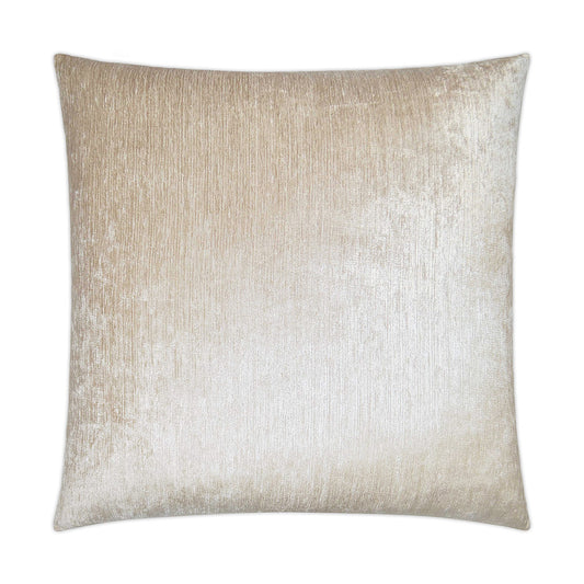 Luxury Pillow -  24" x 24" - Empress Casandra Sand; chenille woven into a striate fabric on front and back