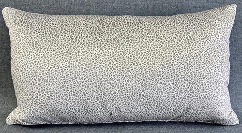 Luxury Lumbar Pillow - 24" x 14" - Sophia; Delicate pattern of tiny animal print on oyster colored background on an elegantly soft fabric.