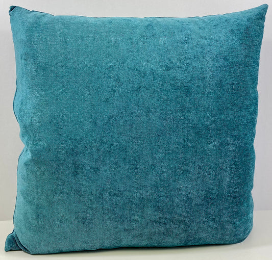 Luxury Pillow - 24" x 24" -  Trend Aqua; Aqua flecked with silver sparkles.