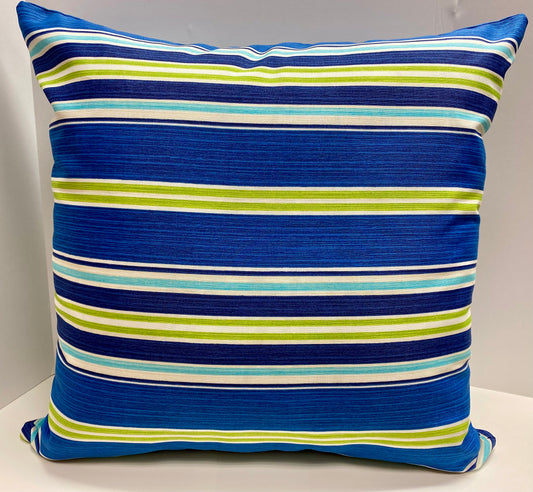 Luxury Outdoor Pillow - 22" x 22" - Cayman - Reef; Sunbrella, or equivalent, fabric with fiber fill