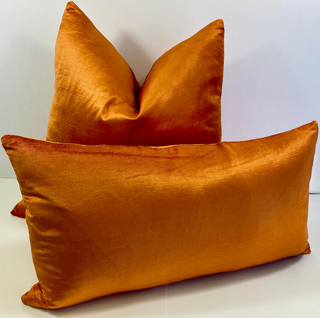 Luxury Lumbar Pillow - 24" x 14"- Persimmon Glow