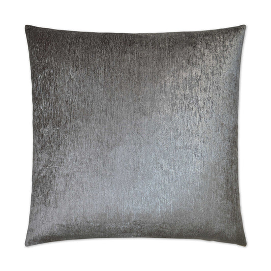 Luxury Pillow -  24" x 24" -  Empress Casandra-Grey; Smoke grey chenille fabric on both front and back