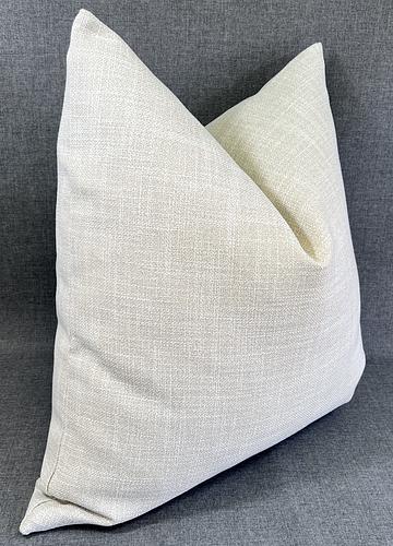 Luxury Pillow -  24" x 24" -  Beach Stone; Cream, grey and stone colored textured fabric