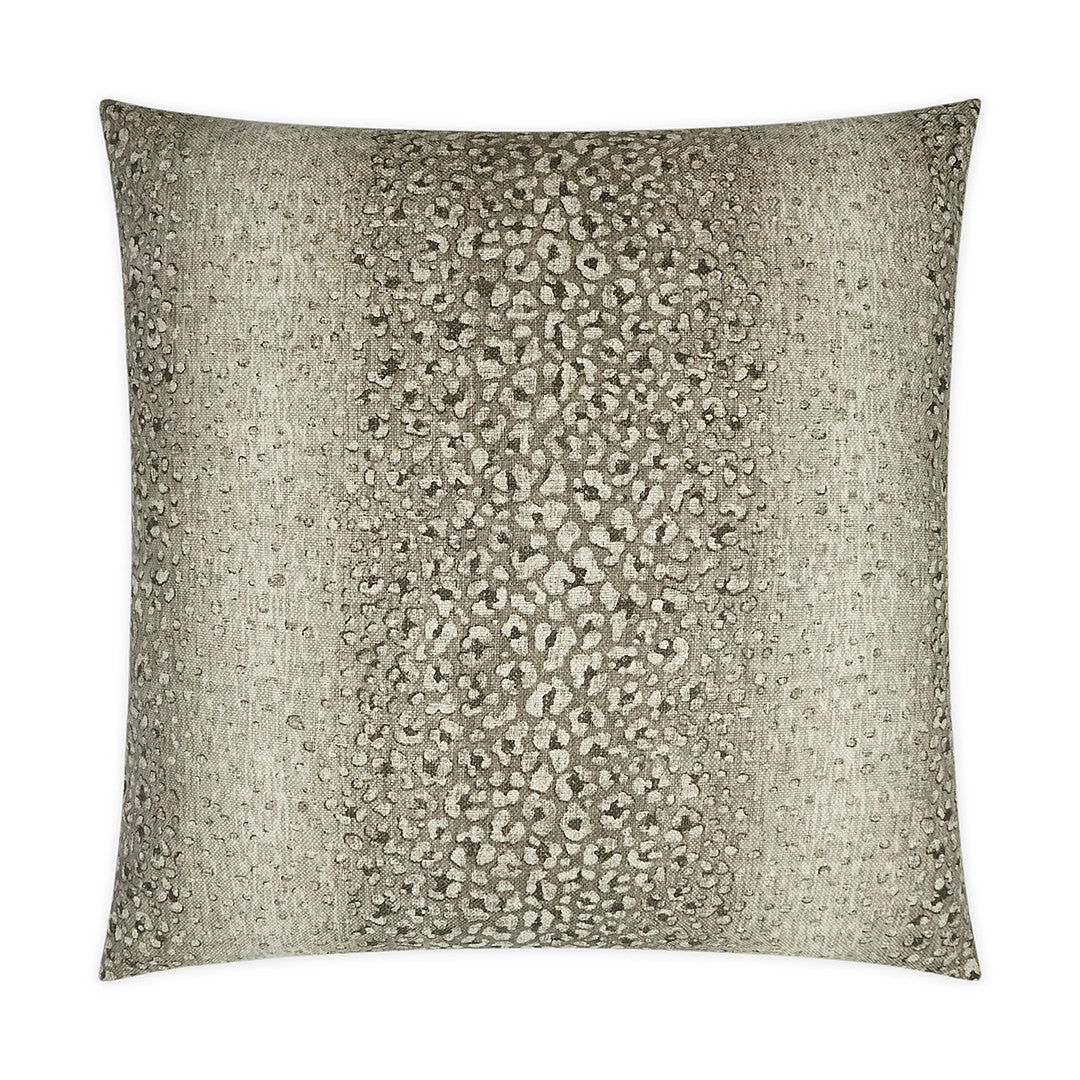 Luxury Pillow -  24" x 24" -  Nala-Mushroom; Leopard like print in chocolate on an grey/brown base