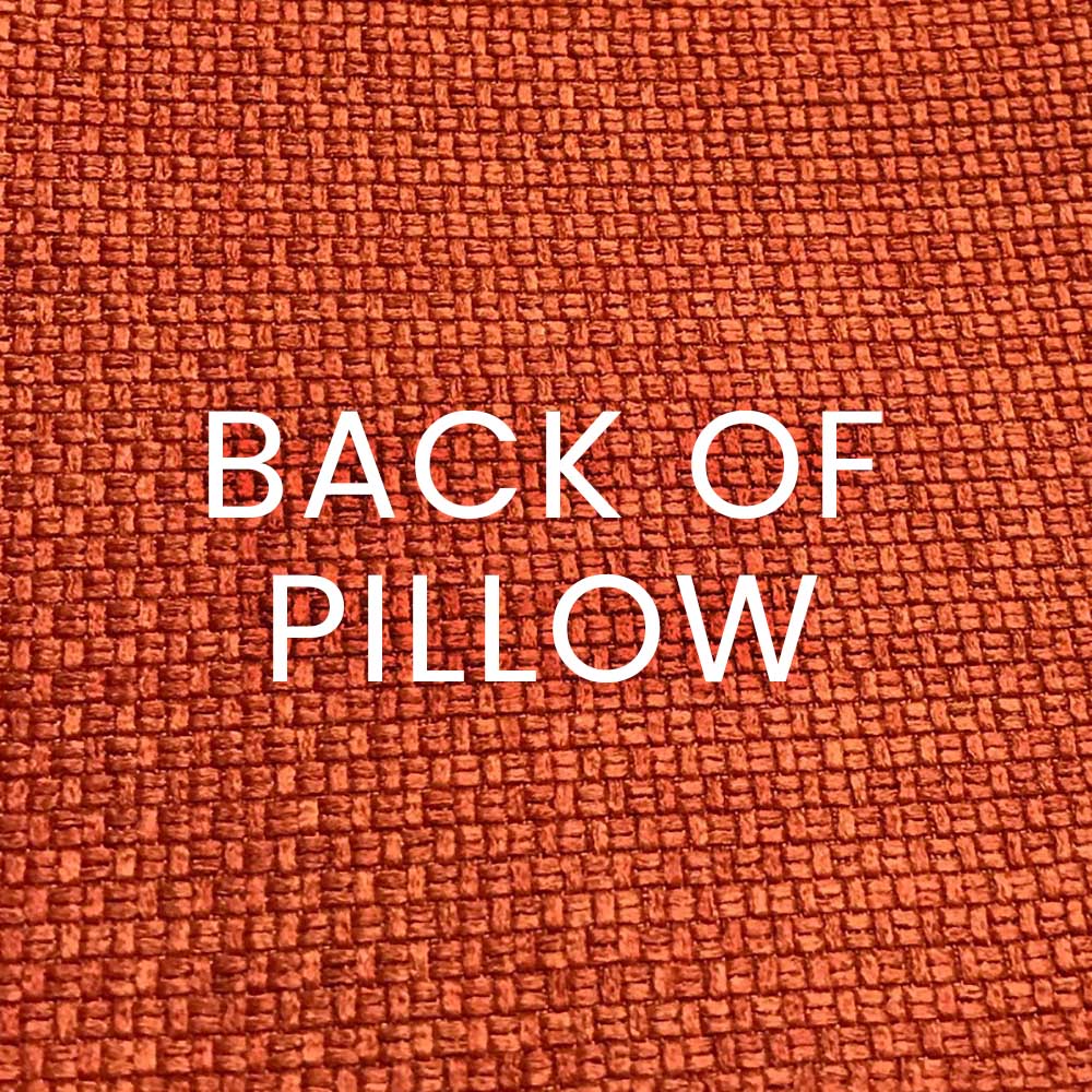 Luxury Pillow -  24" x 24" - Empress Cassandra; Orange chenille woven into a striate