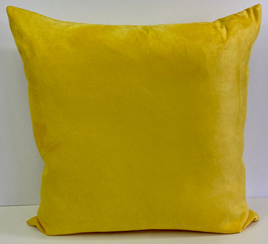 Luxury Pillow - 24" x 24" - Concord-Sunflower; Bright yellow with a velvet texture