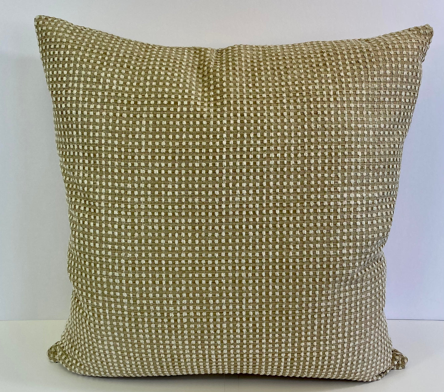 Luxury Pillow - 24" x24" - Bohemian-Cream; textured fabric with a cream base and gold undertones