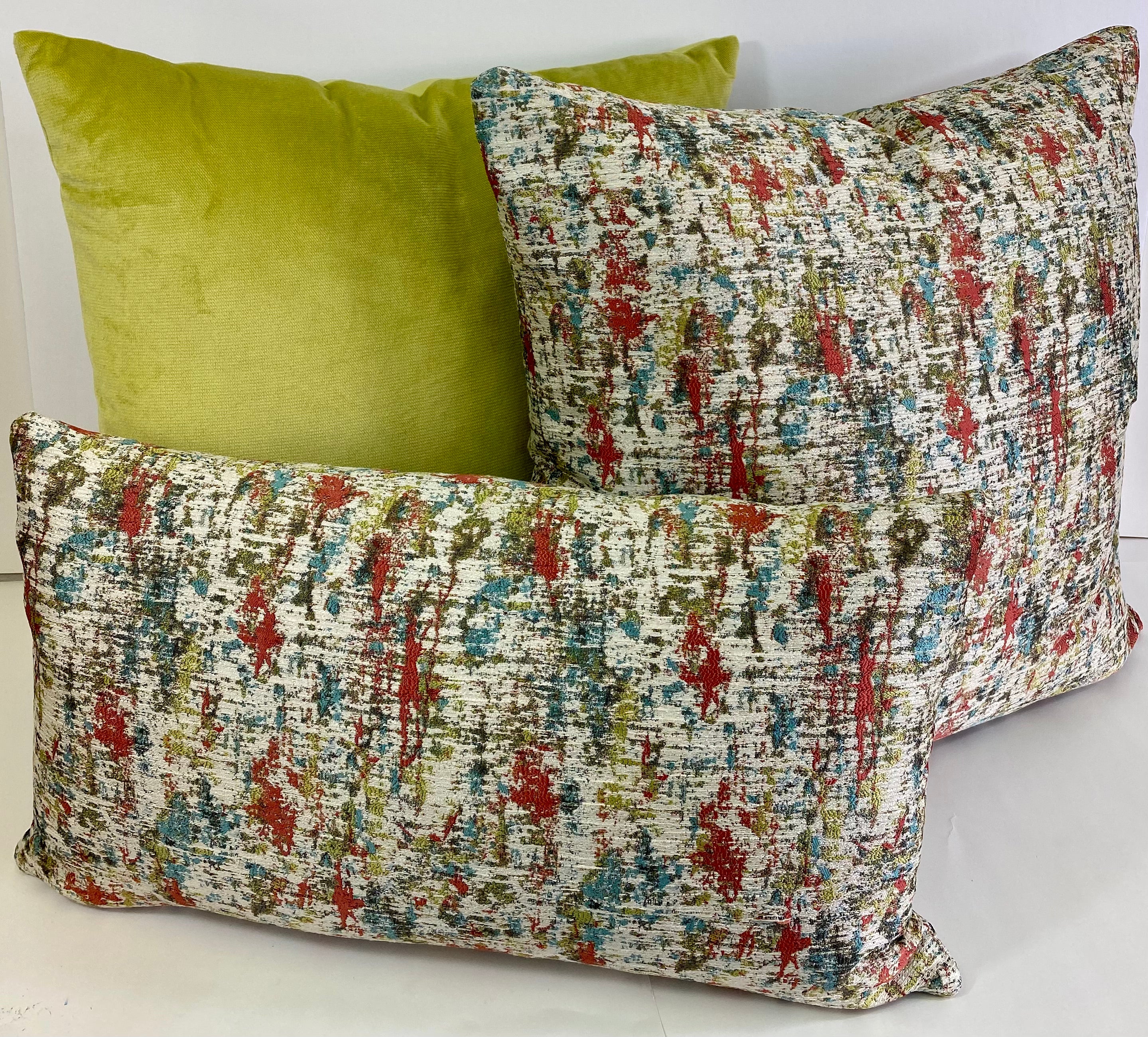 Luxury Lumbar Pillows - 24" x 14"- Pollock Dream