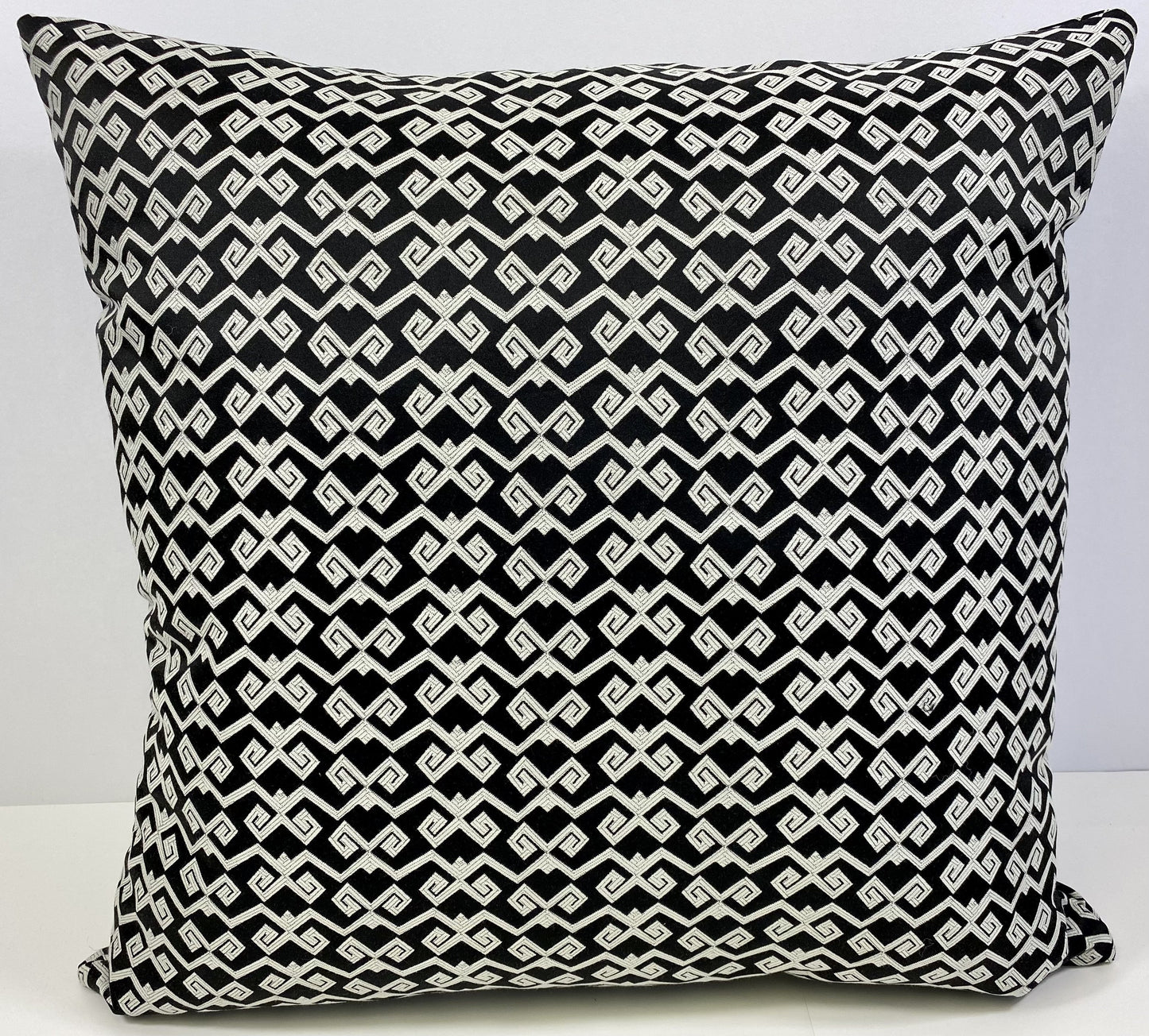 Luxury Outdoor Lumbar Pillow - 22" x 12" - Malibu - Black; Sunbrella, or equivalent, fabric with fiber fill