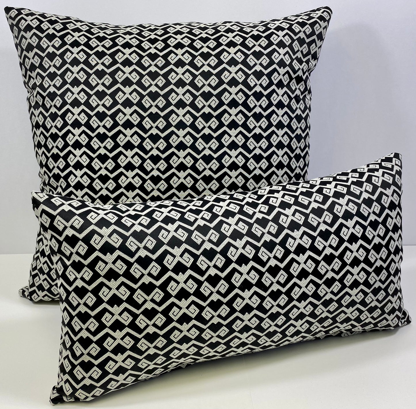 Luxury Outdoor Pillow - 22" x 22" - Malibu - Black; Sunbrella, or equivalent, fabric with fiber fill