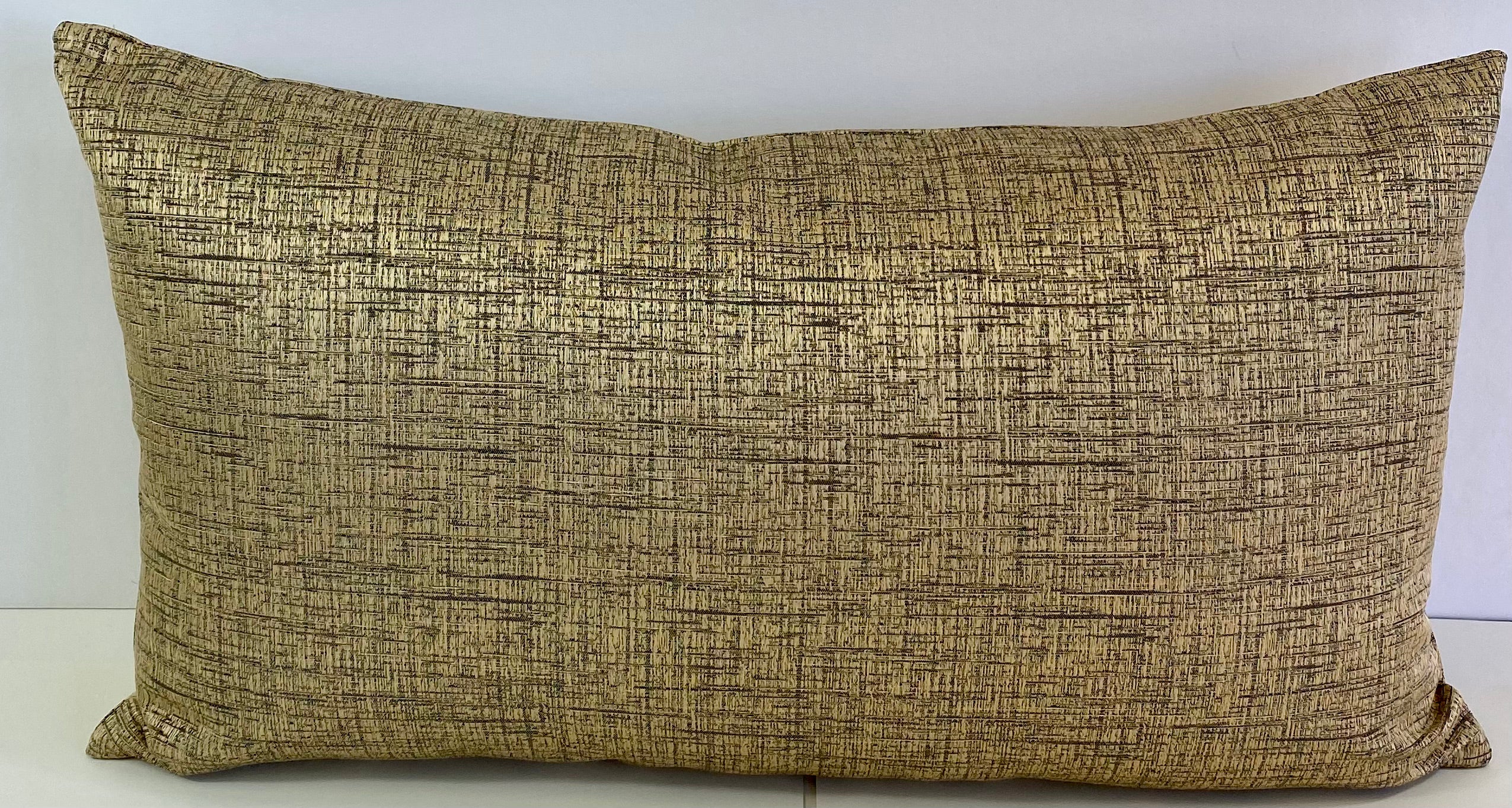 Luxury Lumbar Pillow - 24" x 14" - Bristol Gold; Gold and Champagne velvet