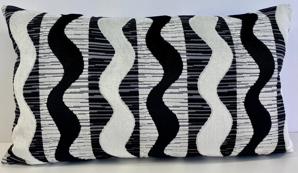 Luxury Lumbar Pillow - 24” x 14"- Sound Waves