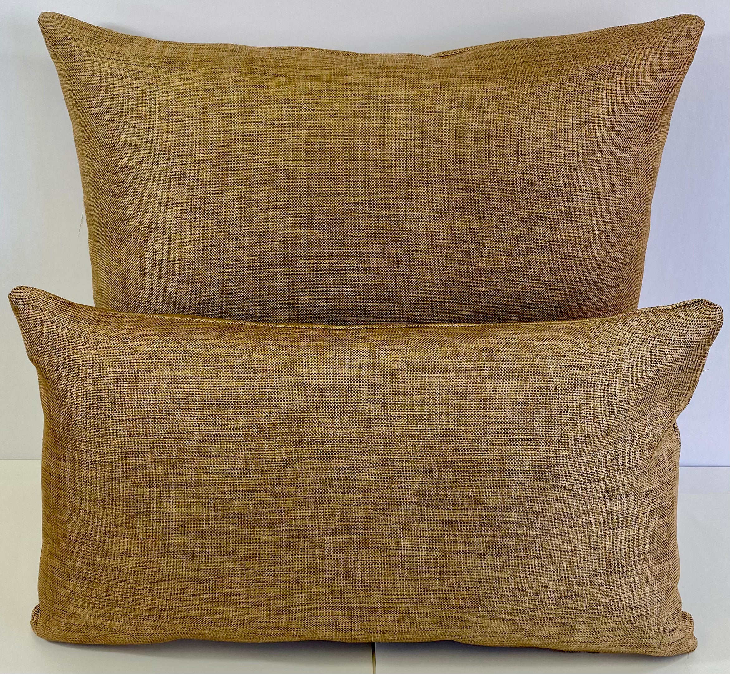 Luxury Lumbar Pillow - 24" x 14" - Wood Chip Textured Pillow In A Shade Of A Wood Brown
