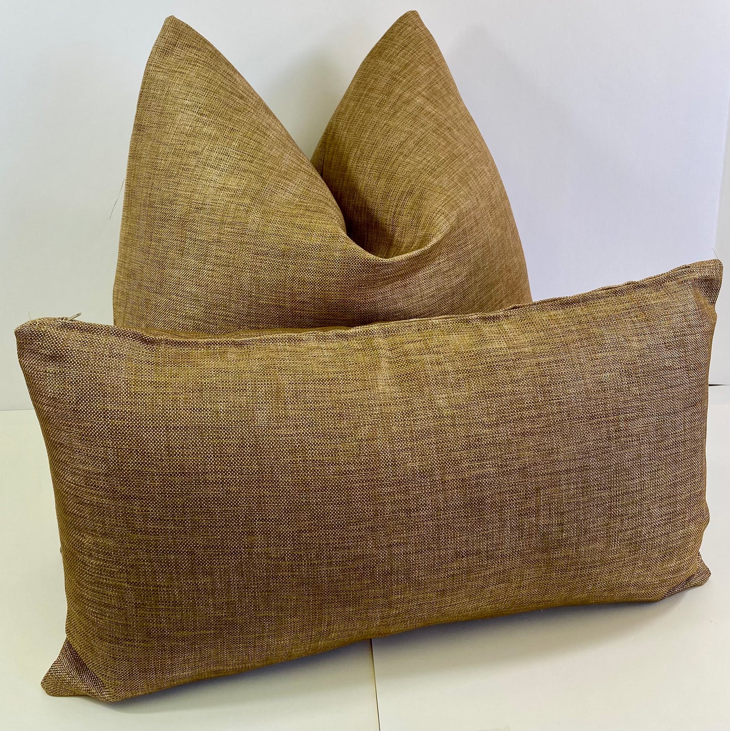 Luxury Lumbar Pillow - 24" x 14" - Wood Chip; textured pillow in a shade of a wood brown