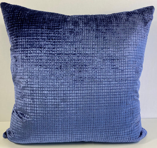 Luxury Pillow -  24" x 24" -  Opulence - Midnight; Small squares woven in a thick chenille