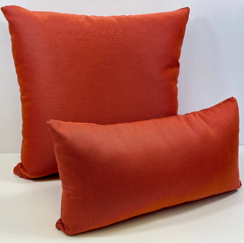 Luxury Outdoor Pillow - 22" x 22" - Madras Sangria