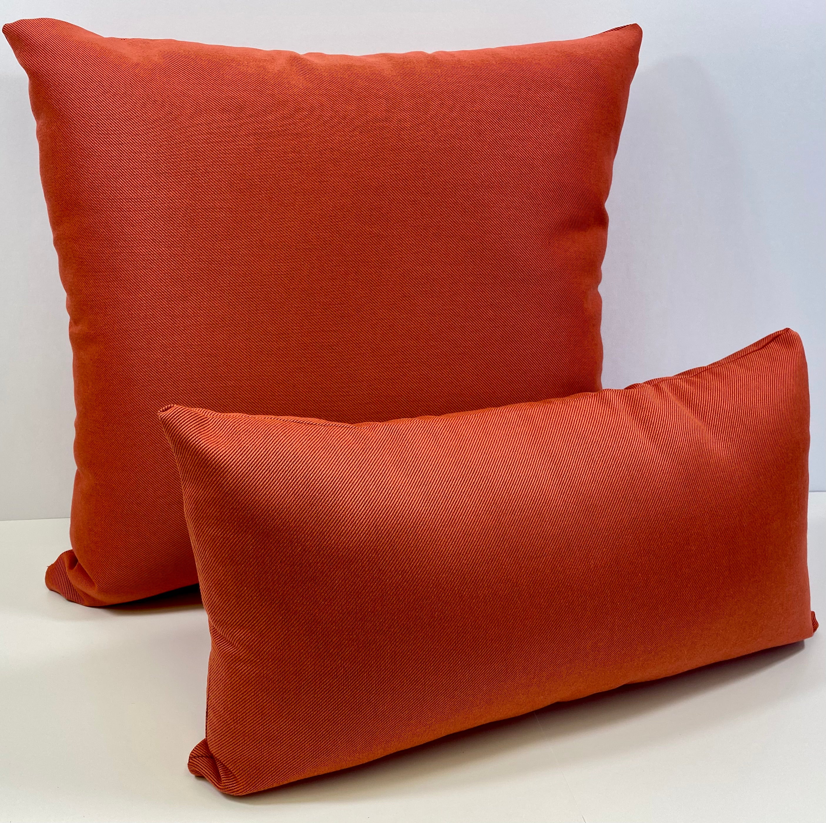 Luxury Outdoor Pillow - 22" x 22" - Madras Sangria