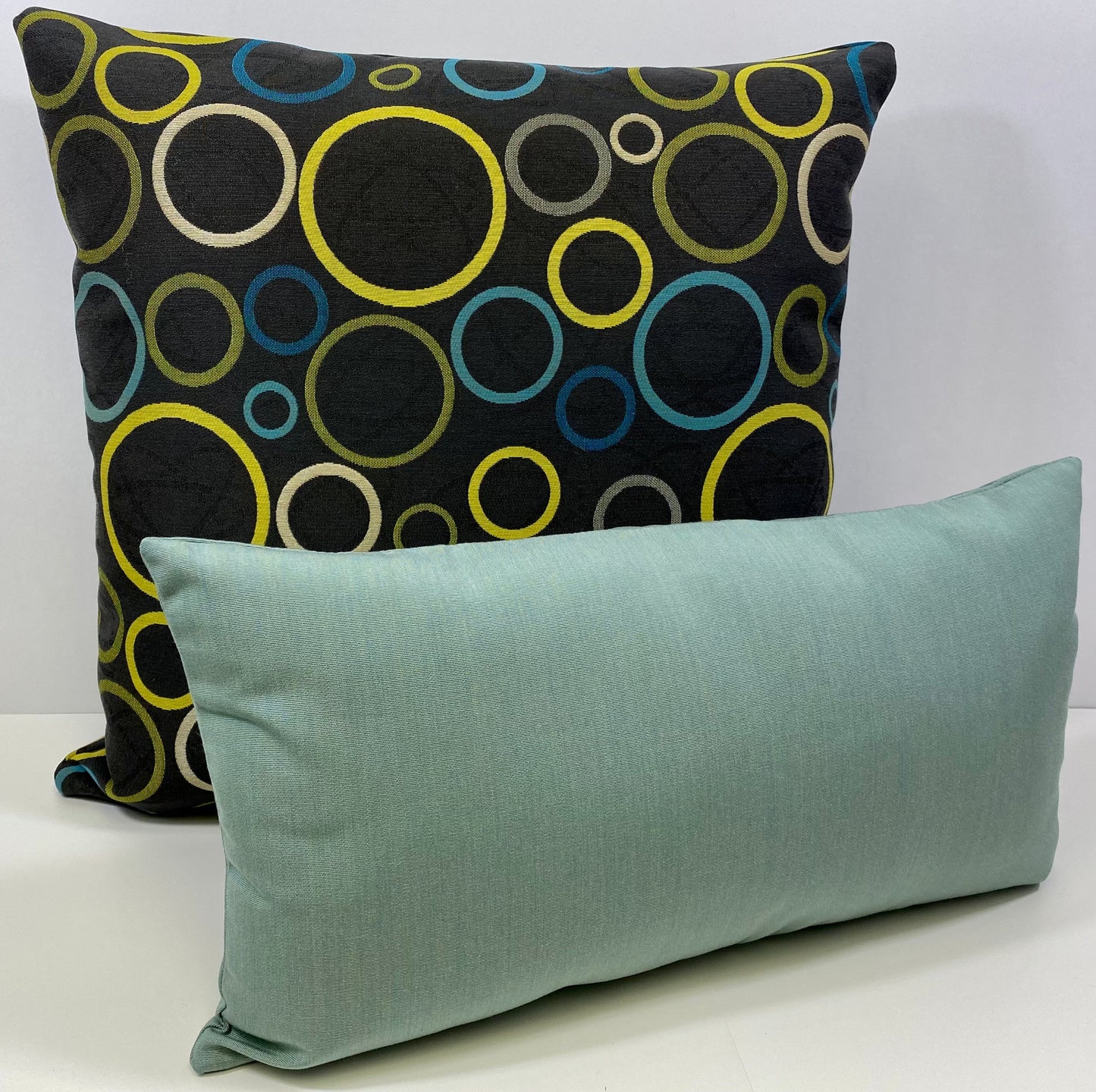 Luxury Outdoor Lumbar Pillow - 12" x 22" - Suds; Sunbrella, or equivalent, fabric with fiber fill