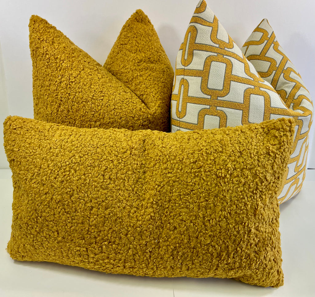 Luxury Lumbar Pillow - 24" x 14"- Poodle Dijon