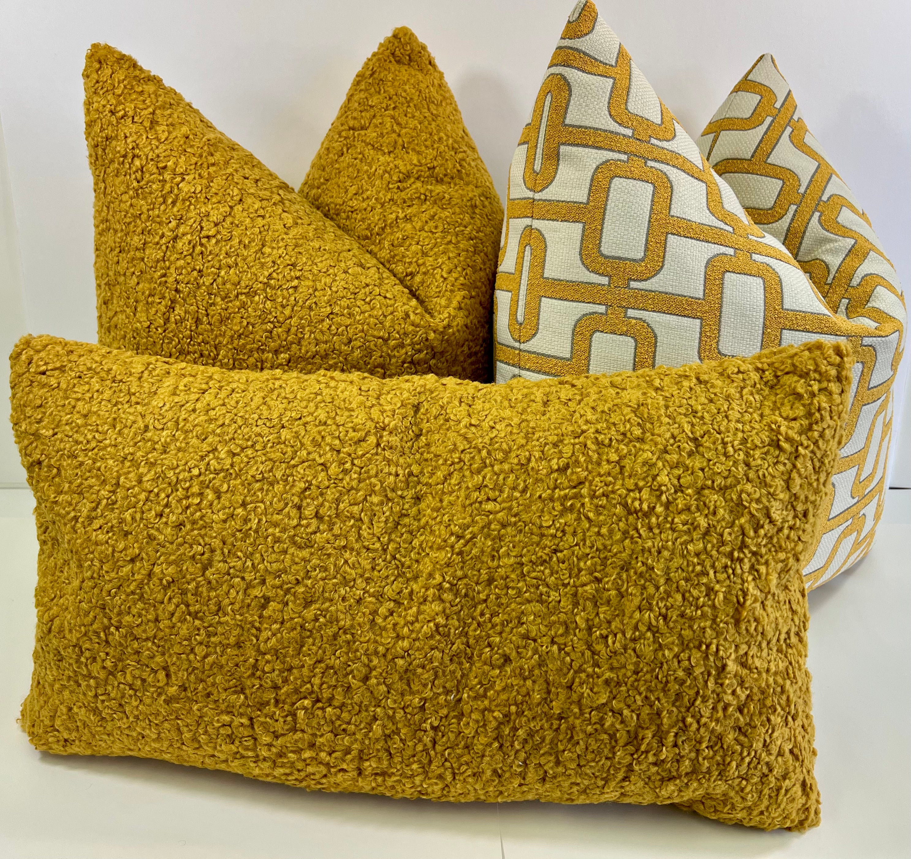 Luxury Lumbar Pillow - 24" x 14"- Poodle Dijon