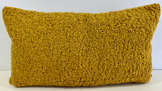 Luxury Lumbar Pillow - 24" x 14" -  Poodle Dijon; Poodle like hair fiber, very soft to the touch.