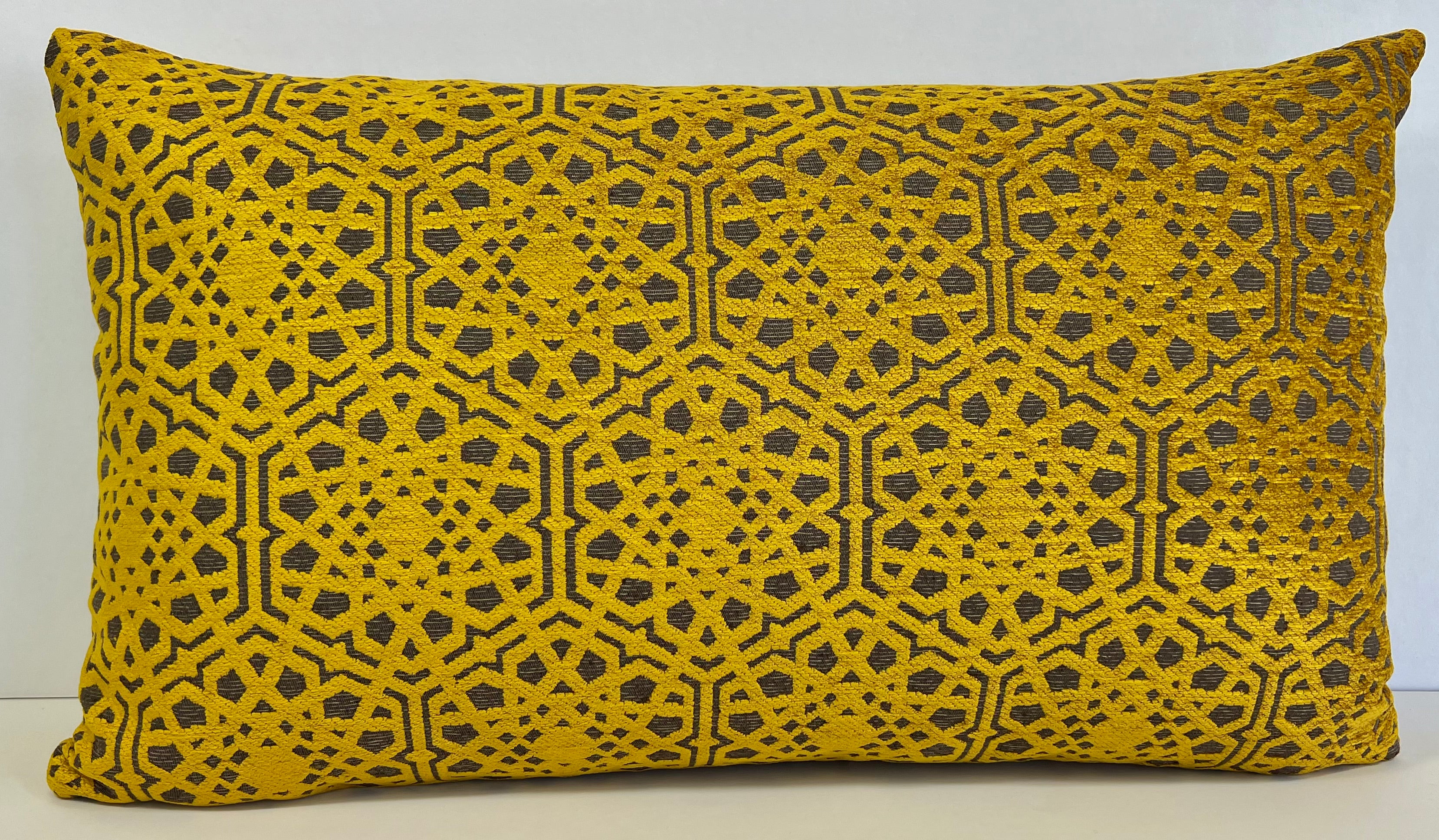 Luxury Lumbar Pillow – 24" × 14" – Lemos Saffron