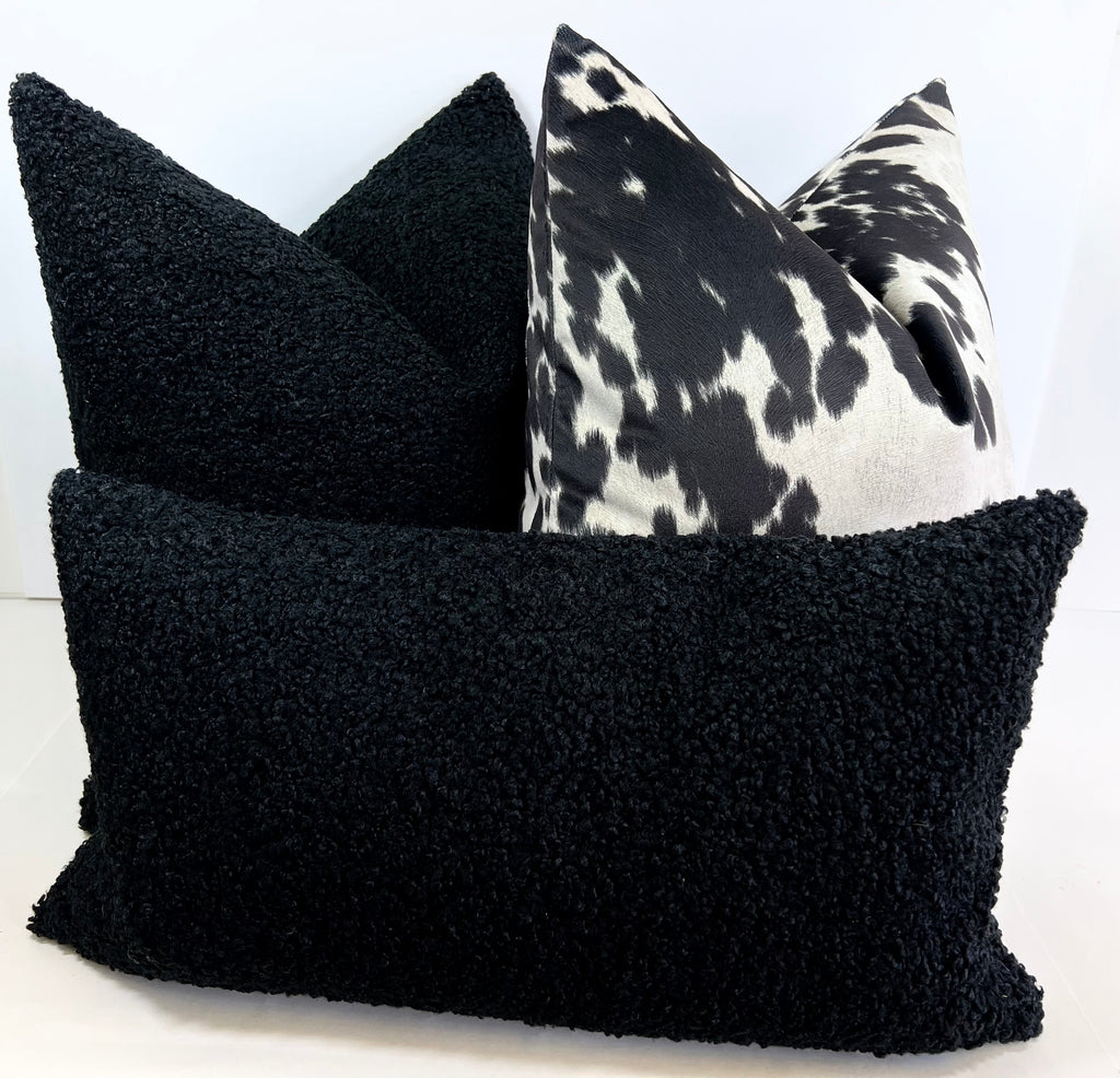 Luxury Pillow - 24" x 24" - Yellowstone Ranch Textured Pillow With Brown Spots And A Cream Background