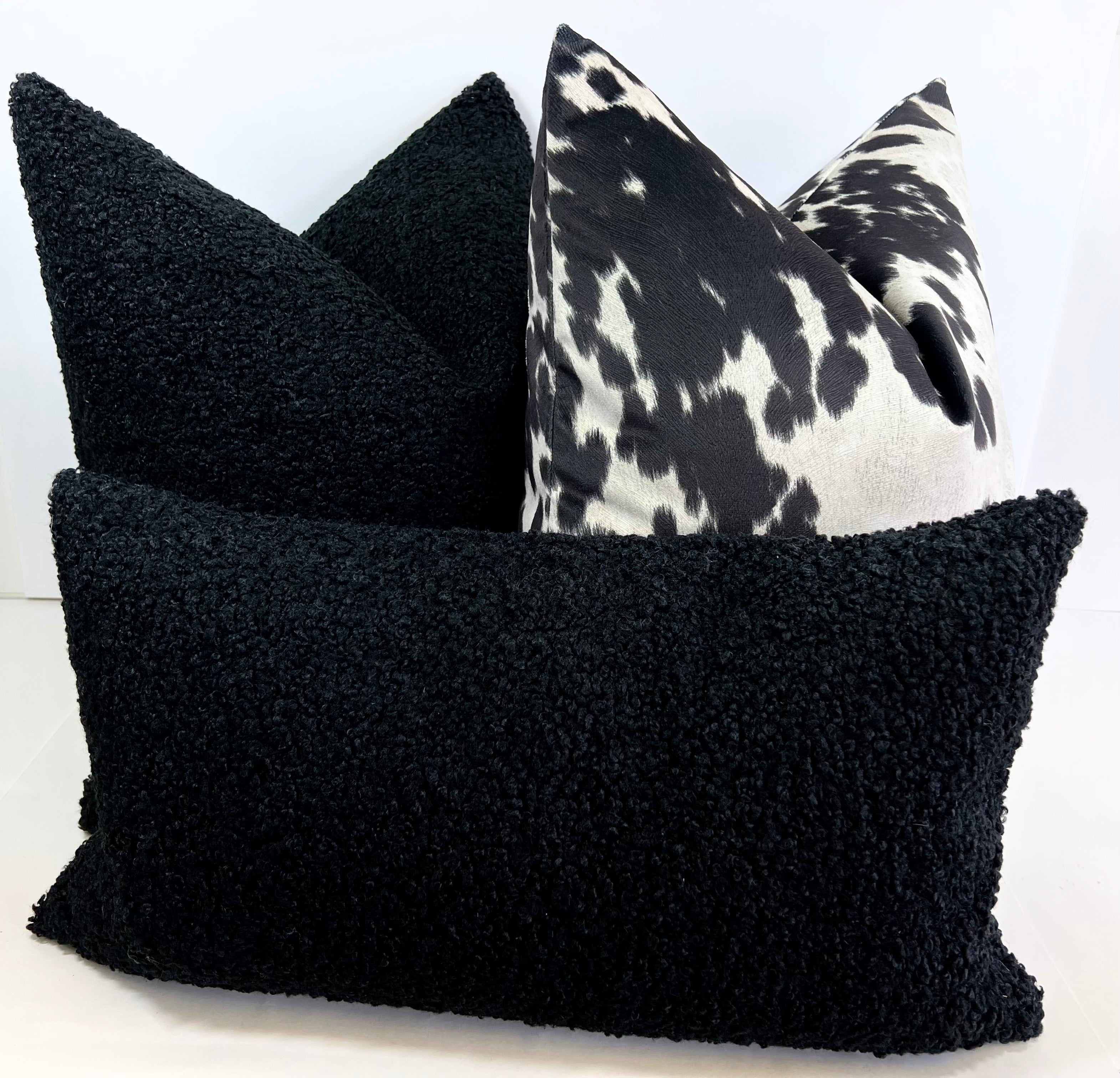 Luxury Pillow - 24" x 24" - Yellowstone Ranch Textured Pillow With Brown Spots And A Cream Background