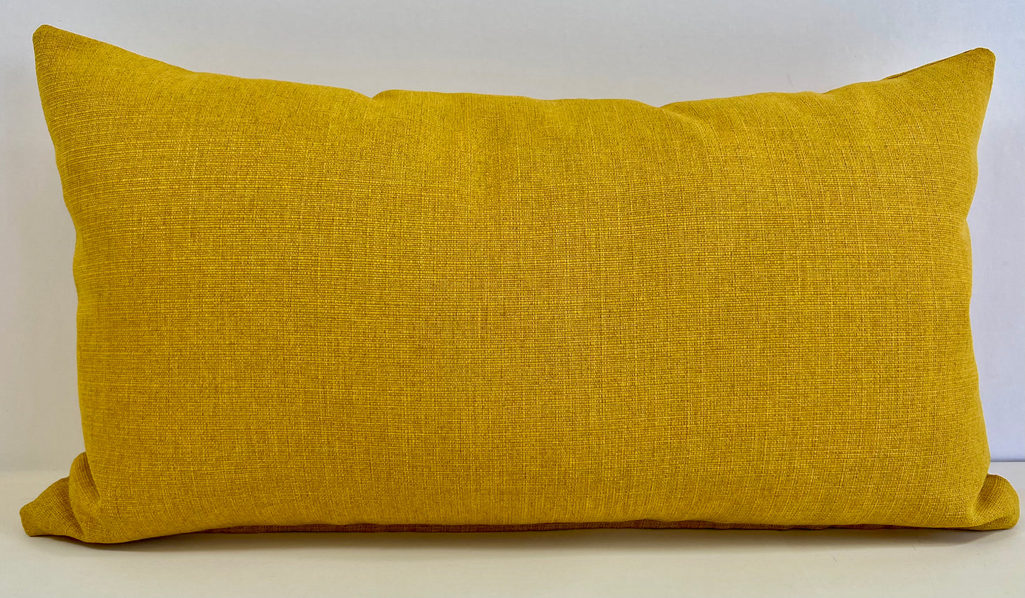 Luxury Lumbar Pillow -  24" x 14" - French Yellow; Lightly textured bright yellow front and back