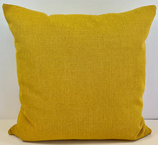 Luxury Pillow -  24" x 24" - French Yellow; Lightly textured bright yellow front and back