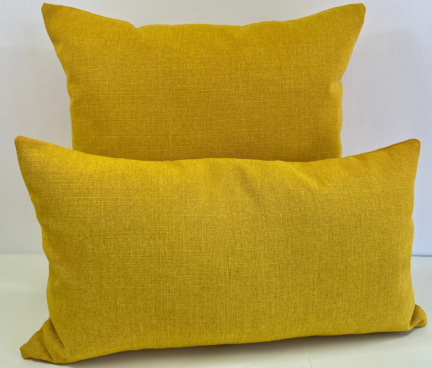 Luxury Pillow -  24" x 24" - French Yellow; Lightly textured bright yellow front and back