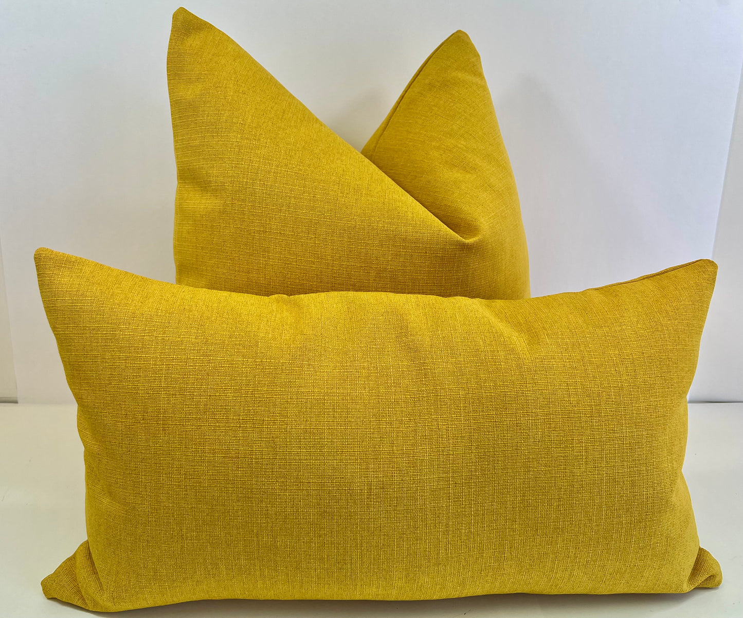 Luxury Pillow -  24" x 24" - French Yellow; Lightly textured bright yellow front and back