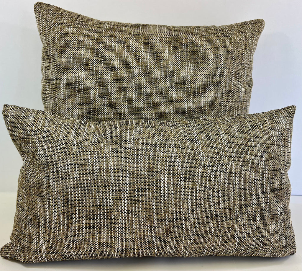 Luxury Pillow - 24" x 24" - Root Beer A Shimmering Soft Fabric Of Browns And Silver On Both Sides