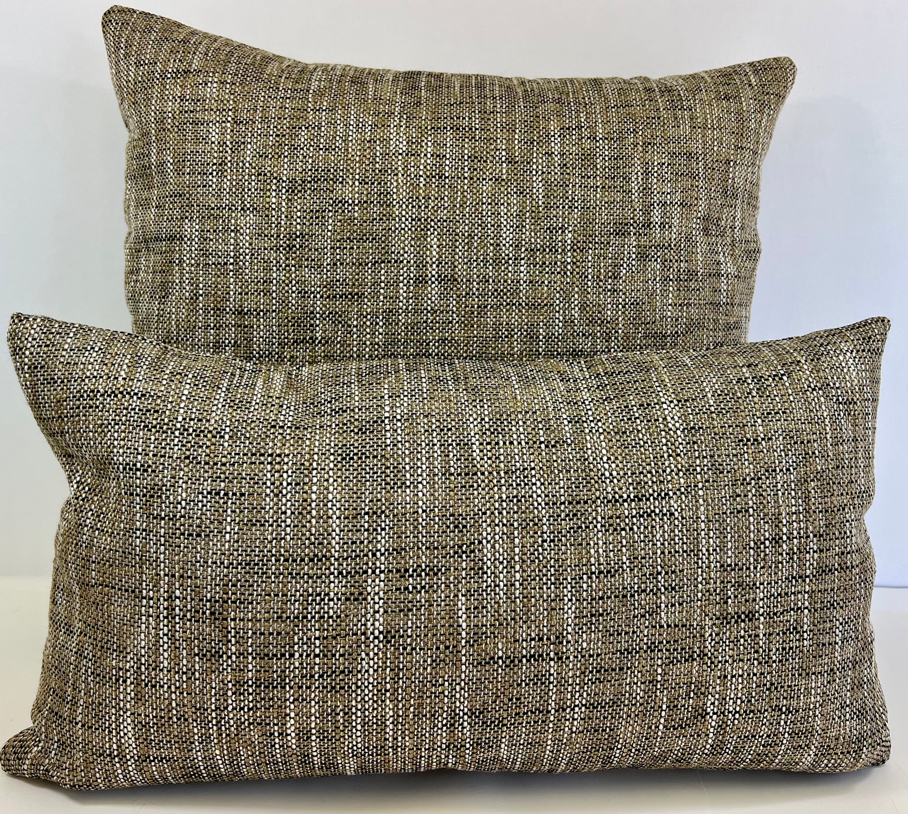 Luxury Pillow - 24" x 24" - Root Beer A Shimmering Soft Fabric Of Browns And Silver On Both Sides