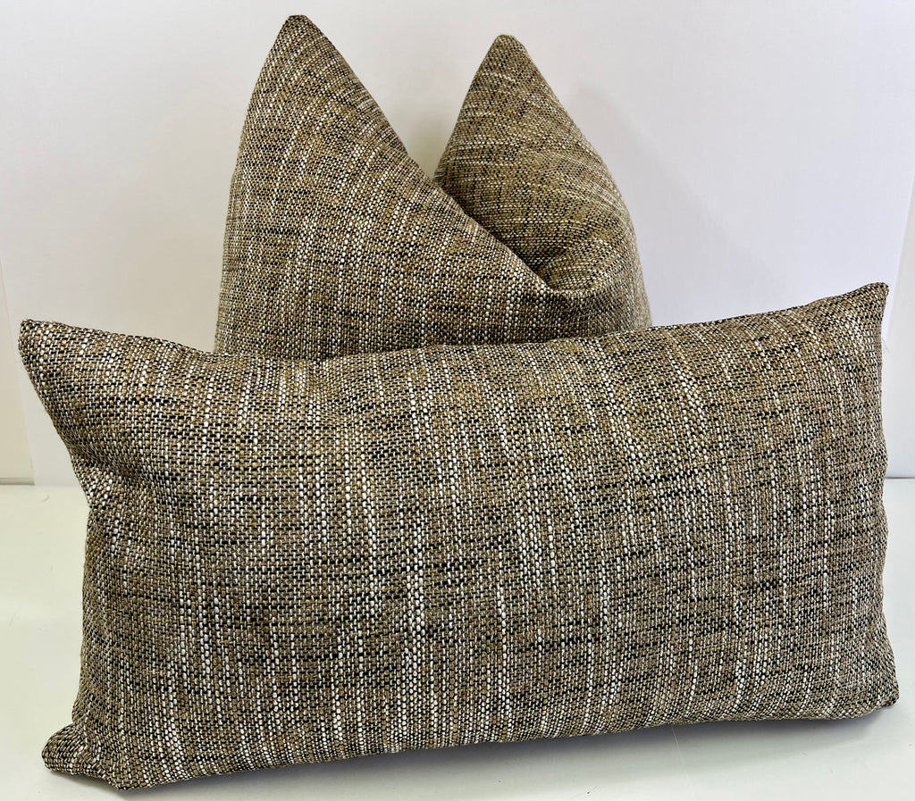 Luxury Pillow - 24" x 24" - Root Beer A Shimmering Soft Fabric Of Browns And Silver On Both Sides