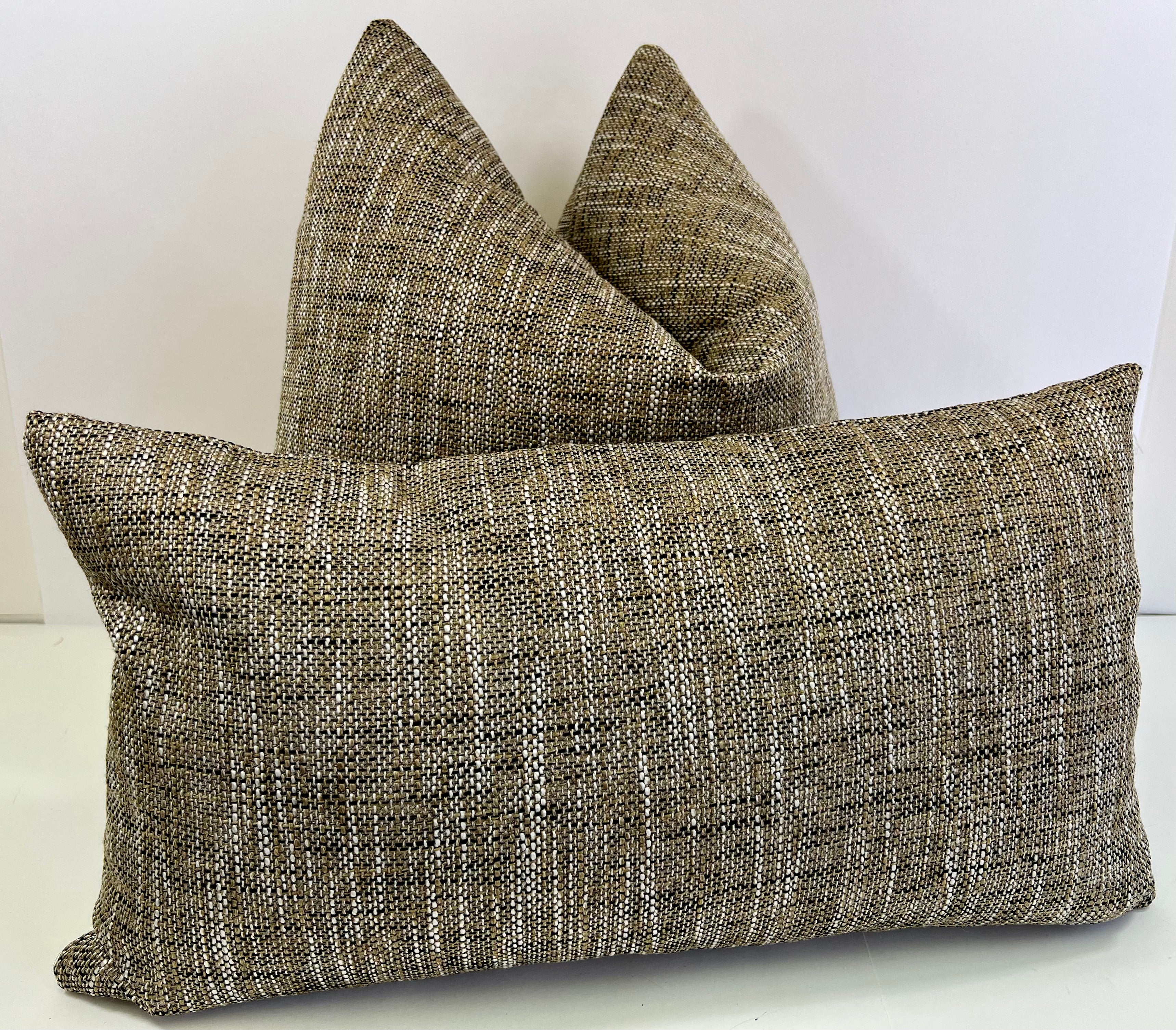 Luxury Pillow - 24" x 24" - Root Beer A Shimmering Soft Fabric Of Browns And Silver On Both Sides