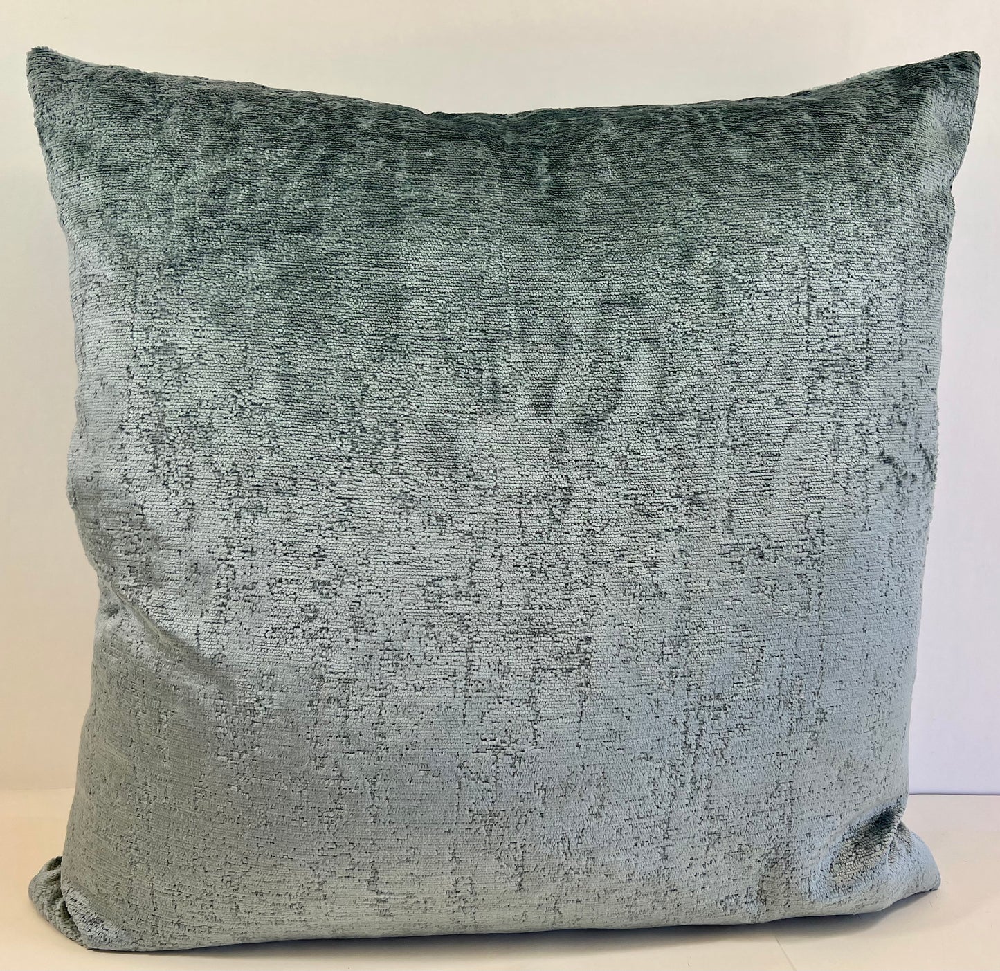 Luxury Pillow -  24" x 24" -  Hamlet-Mist; Soft blue textural pillow