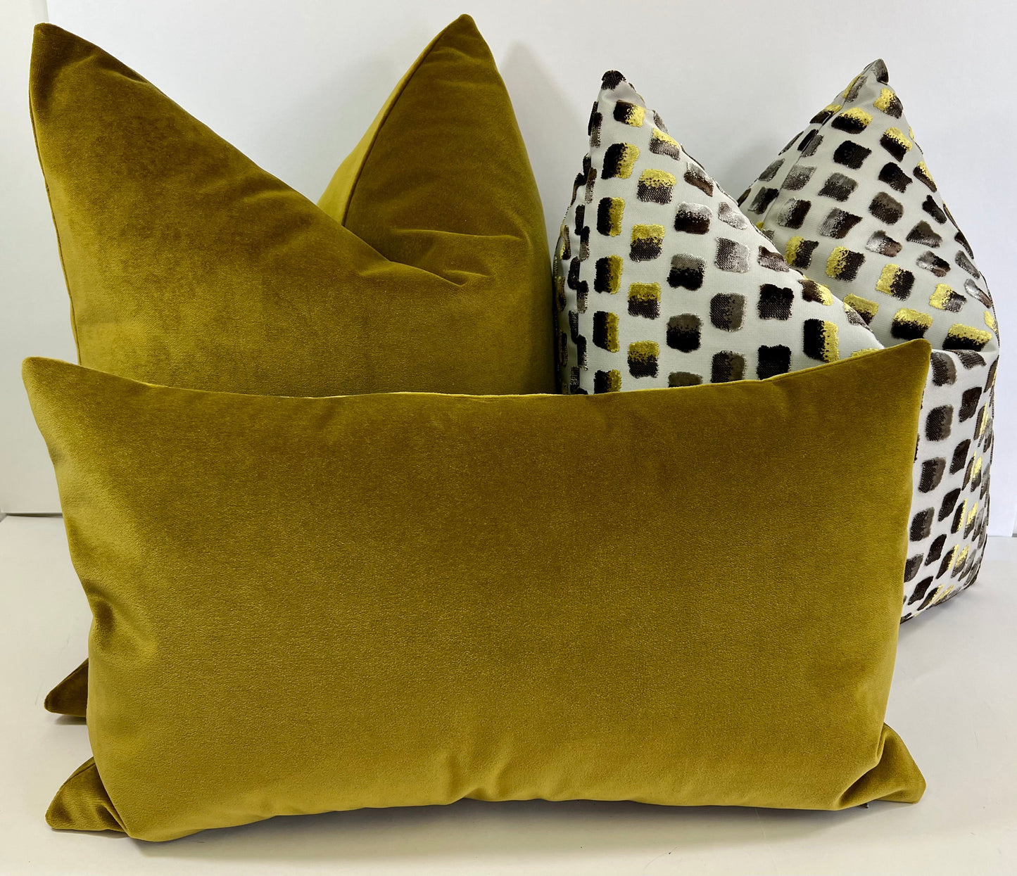 Luxury Lumbar Pillow - 24" x 14" - French Garden; A beautiful shade of deep chartreuse
