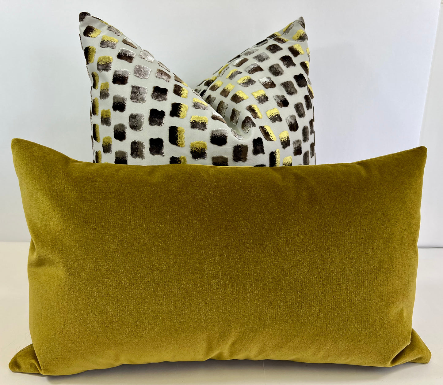 Luxury Lumbar Pillow - 24" x 14" - French Garden; A beautiful shade of deep chartreuse