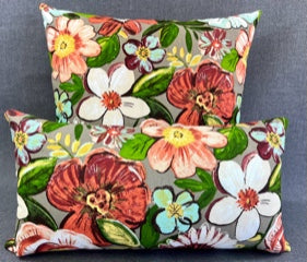 Luxury Outdoor Pillow - 22" x 22" - Saint Kitts - Storm