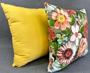 Luxury Outdoor Pillow - 22" x 22" - Saint Kitts - Storm