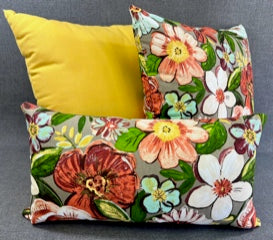 Luxury Outdoor Lumbar Pillow - 22" x 12"- Saint Kitts Storm