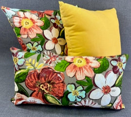 Luxury Outdoor Lumbar Pillow - 22" x 12"- Saint Kitts Storm