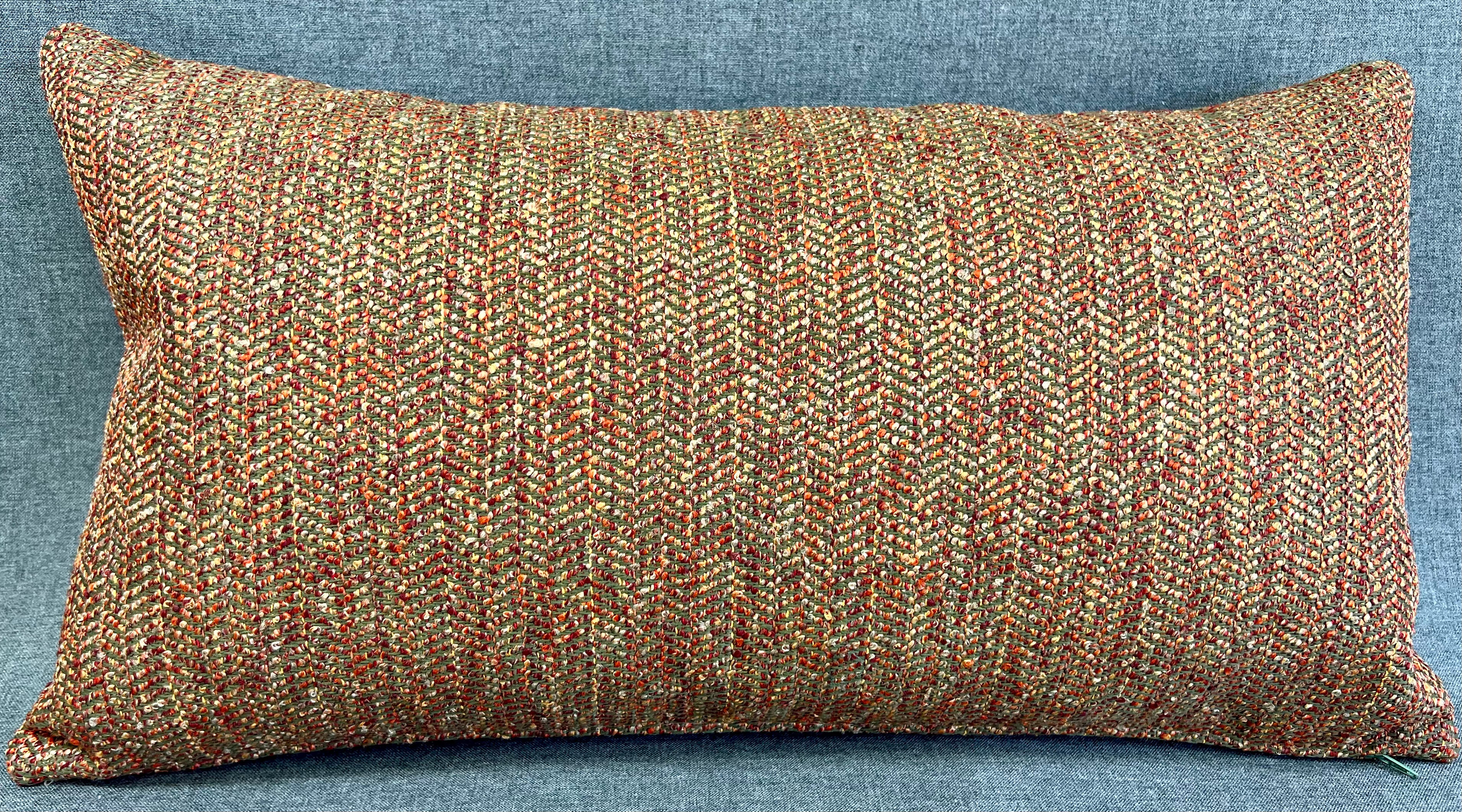 Luxury Outdoor Lumbar Pillow - 22" x 12" - Saba - Volcanic