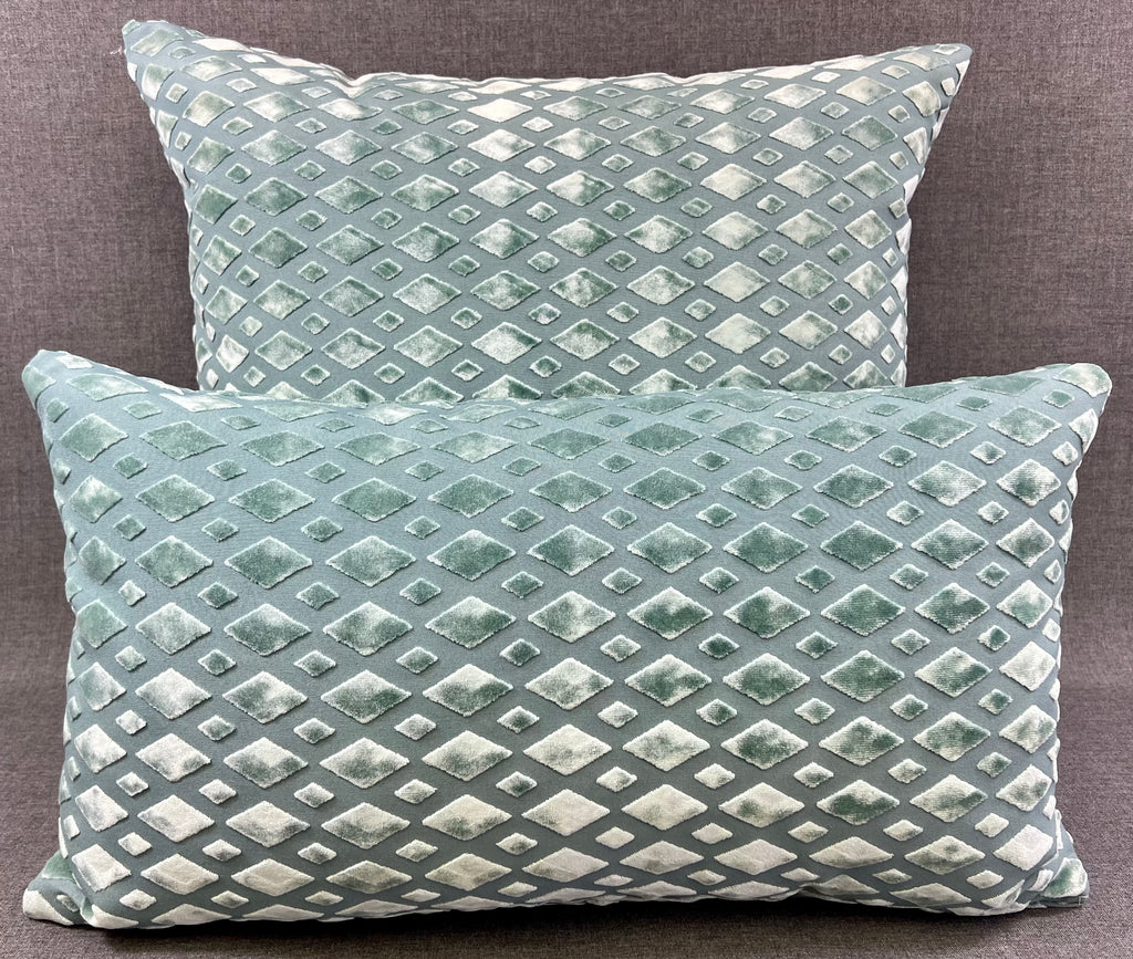Luxury Lumbar Pillow - 24" x 14"- Bassey Seafoam