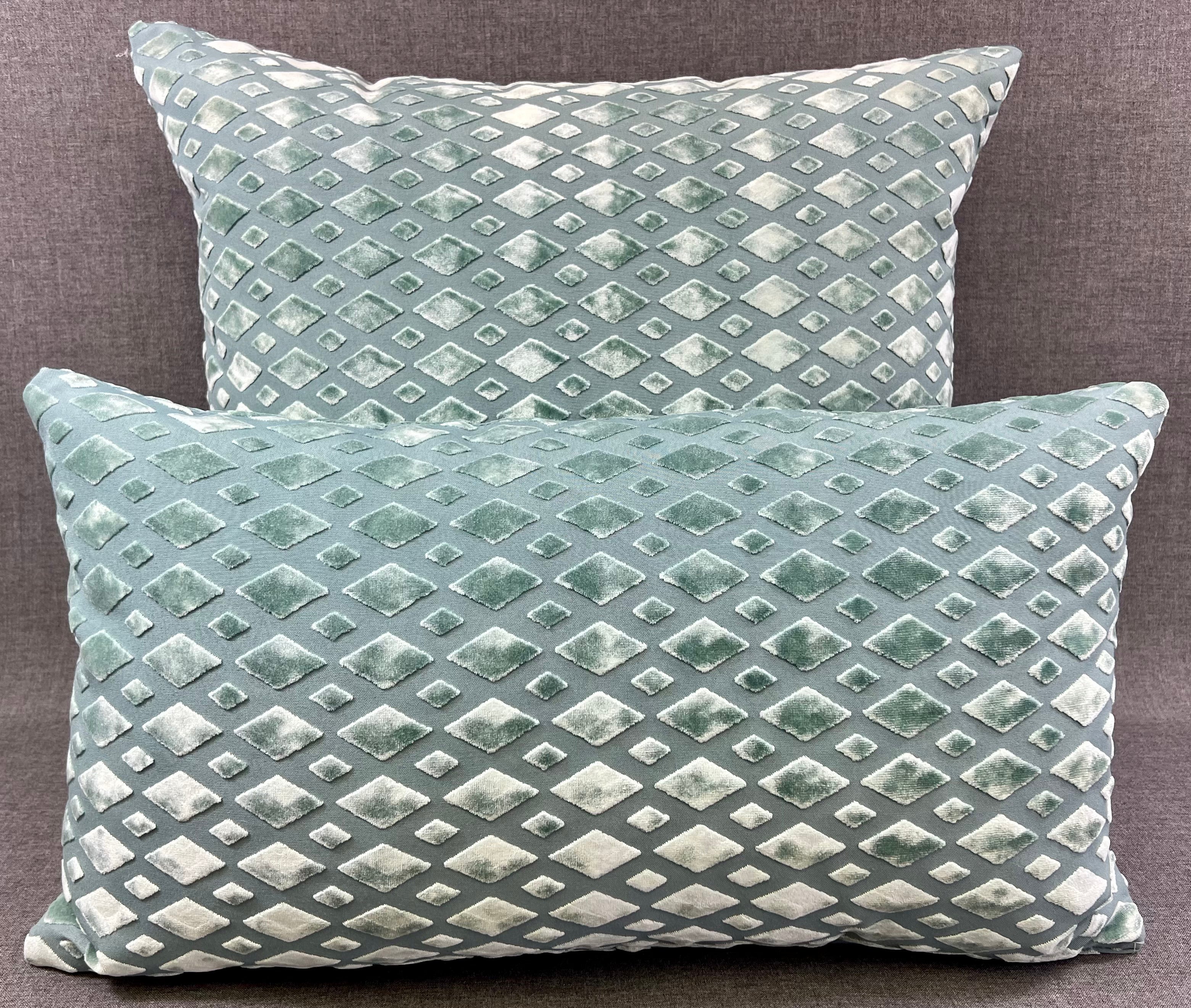 Luxury Lumbar Pillow - 24" x 14"- Bassey Seafoam