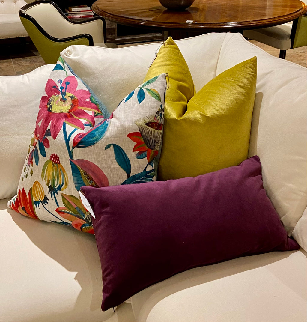 Luxury Lumbar Pillow - 24” x 14”- Belvedere Royal Purple