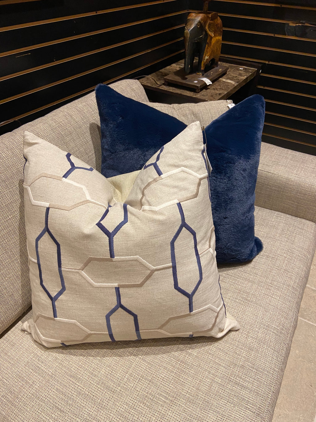 Luxury Pillow -  24" x 24" -  Furocious-Navy